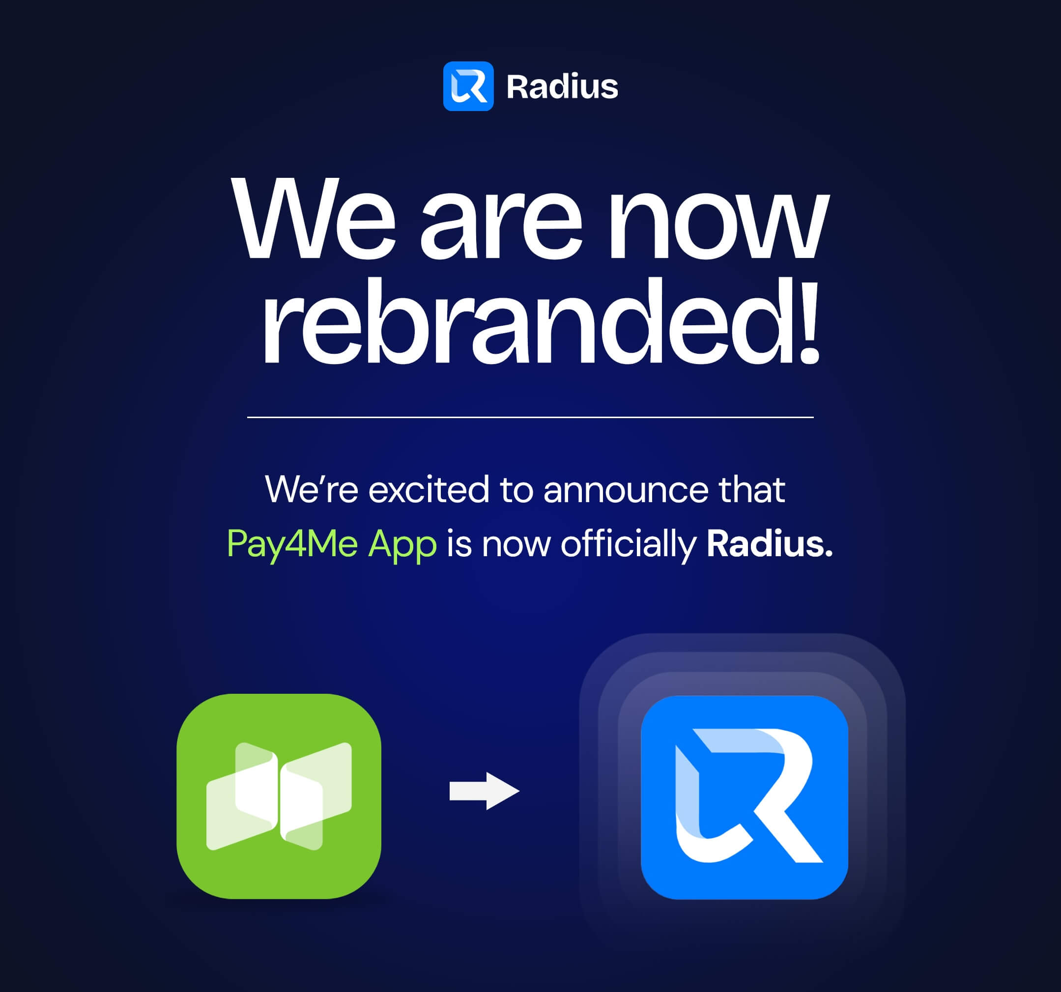 Pay4Me App Is Now Radius